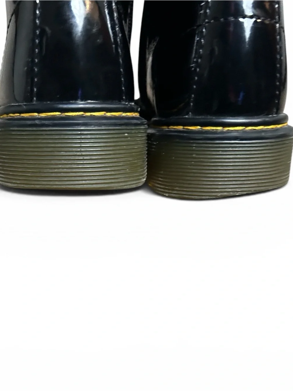 DR. MARTENS JUNIOR 1460 PATENT LEATHER LACE UP BOOTS SIZE 5 BLACK